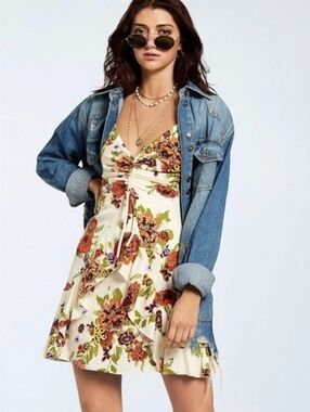 Free People | Small petite |  Happy Hearts Floral MINI Dress